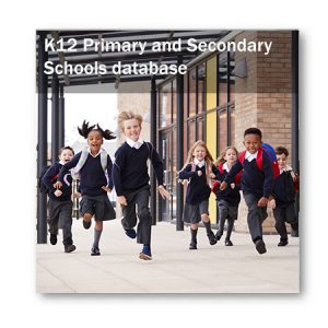 K12 Primary and Secondary Schools Database Subscription